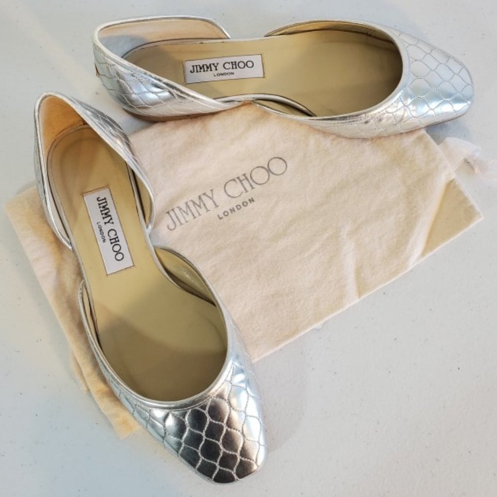 Jimmy Choo 'Marisa' Quilted Leather D'Orsay Flats